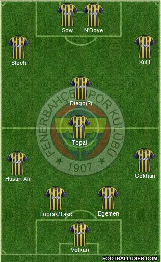 Fenerbahçe SK Formation 2012