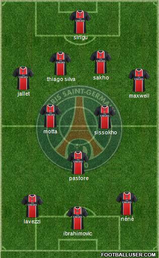 Paris Saint-Germain Formation 2012