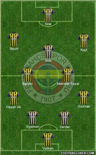 Fenerbahçe SK Formation 2012