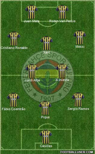 Fenerbahçe SK Formation 2012