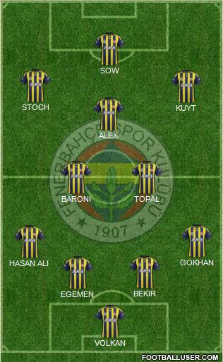 Fenerbahçe SK Formation 2012