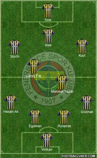Fenerbahçe SK Formation 2012