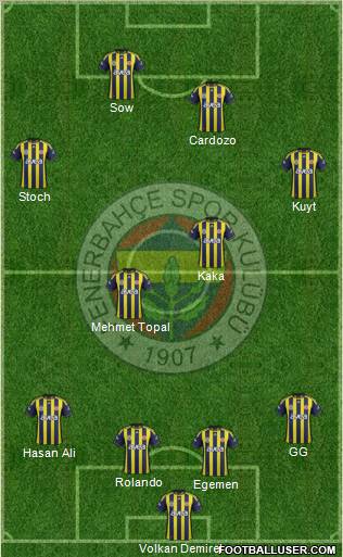 Fenerbahçe SK Formation 2012
