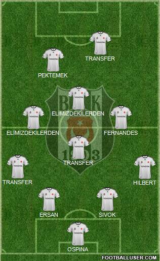 Besiktas JK Formation 2012