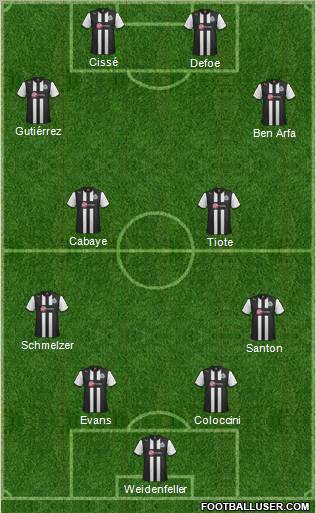Newcastle United Formation 2012