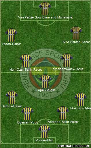 Fenerbahçe SK Formation 2012
