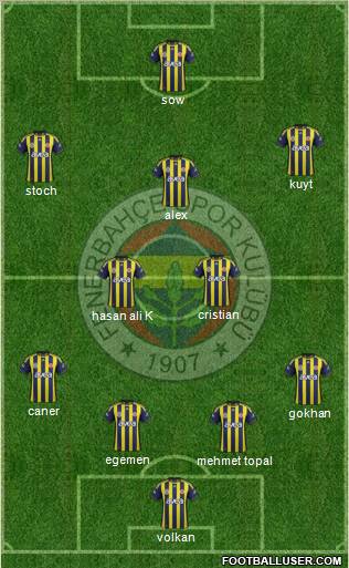 Fenerbahçe SK Formation 2012