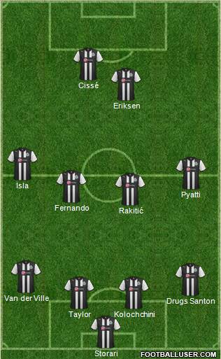 Newcastle United Formation 2012