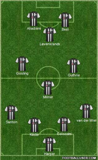 Newcastle United Formation 2012