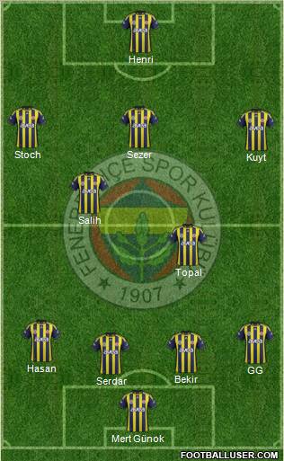 Fenerbahçe SK Formation 2012