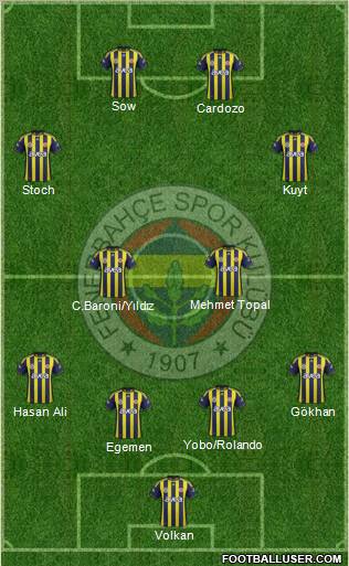 Fenerbahçe SK Formation 2012