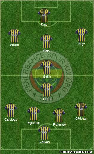 Fenerbahçe SK Formation 2012