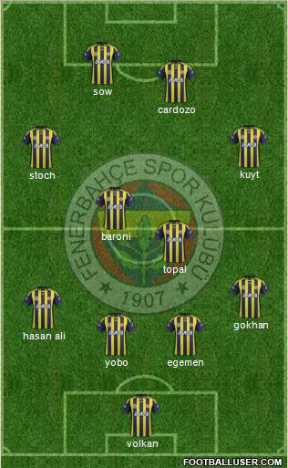 Fenerbahçe SK Formation 2012