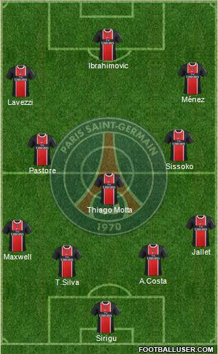 Paris Saint-Germain Formation 2012