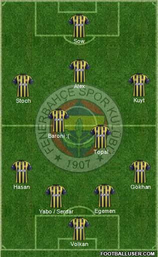 Fenerbahçe SK Formation 2012