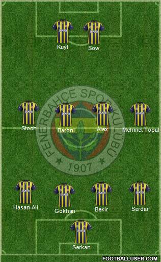 Fenerbahçe SK Formation 2012
