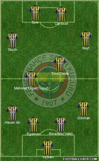 Fenerbahçe SK Formation 2012