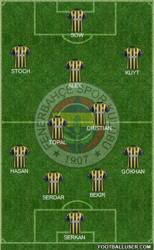 Fenerbahçe SK Formation 2012