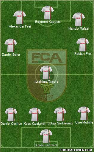 FC Augsburg Formation 2012