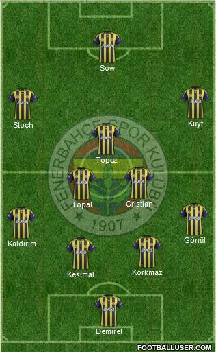 Fenerbahçe SK Formation 2012