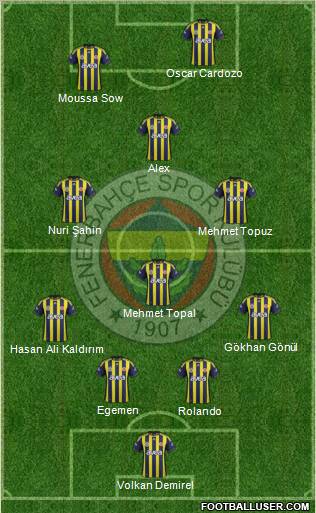 Fenerbahçe SK Formation 2012