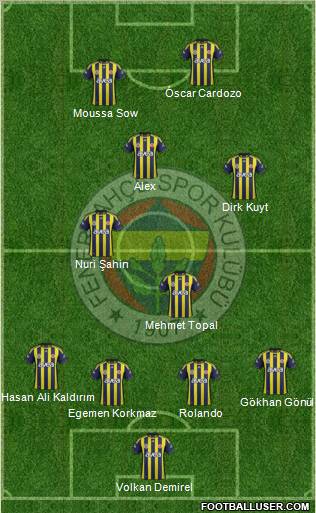 Fenerbahçe SK Formation 2012