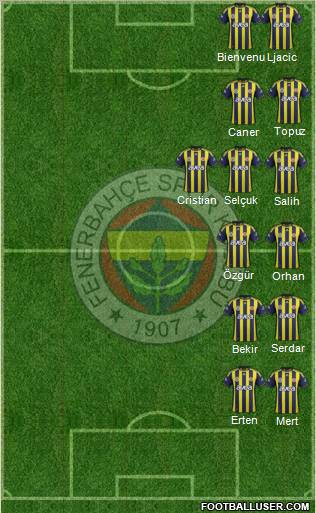 Fenerbahçe SK Formation 2012