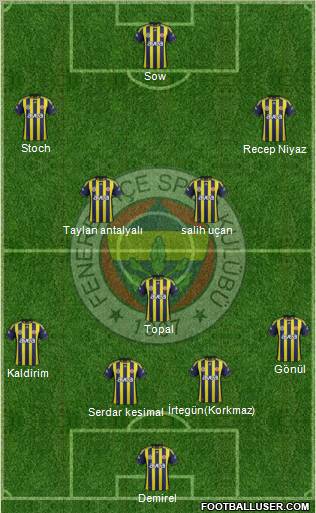 Fenerbahçe SK Formation 2012