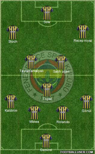 Fenerbahçe SK Formation 2012