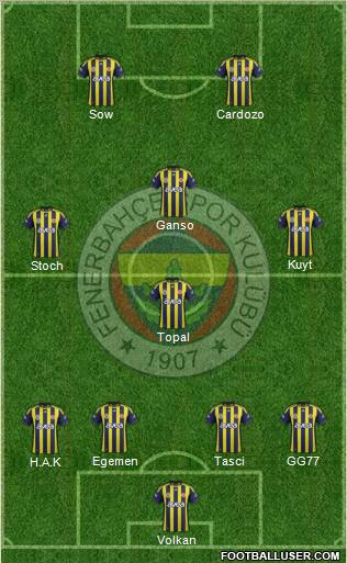 Fenerbahçe SK Formation 2012