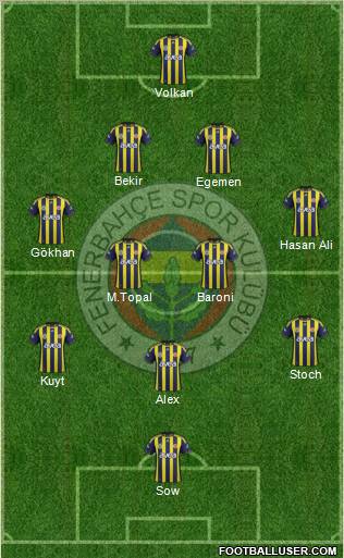 Fenerbahçe SK Formation 2012