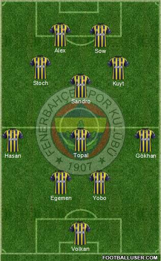 Fenerbahçe SK Formation 2012