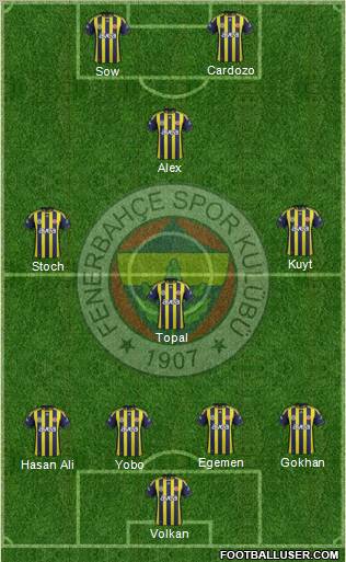 Fenerbahçe SK Formation 2012