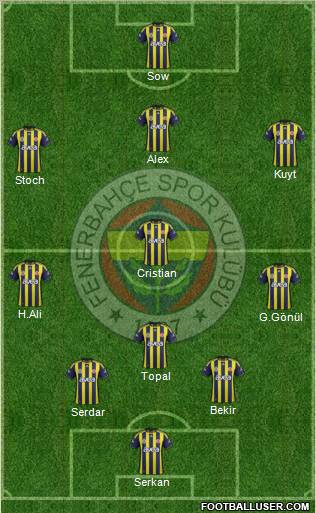 Fenerbahçe SK Formation 2012