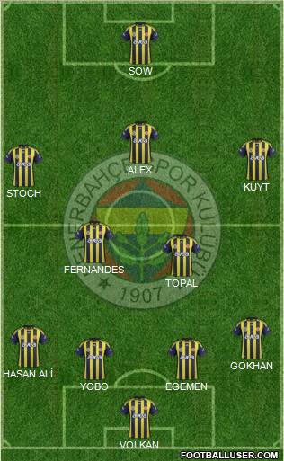 Fenerbahçe SK Formation 2012