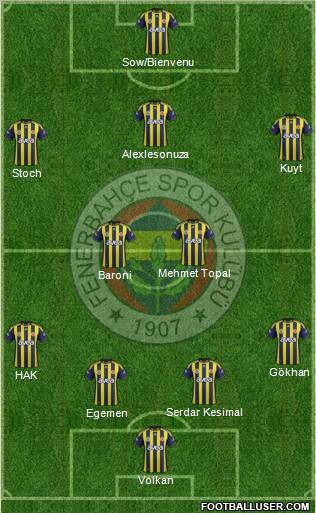 Fenerbahçe SK Formation 2012