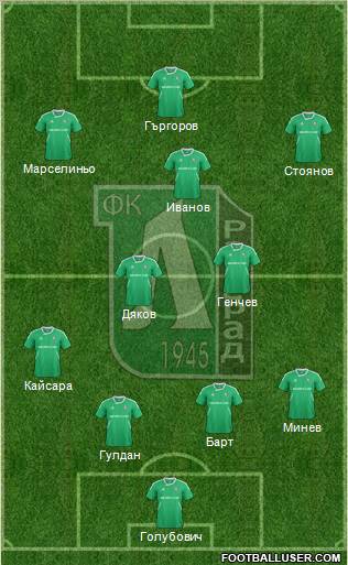 Ludogorets 1947 (Razgrad) Formation 2012