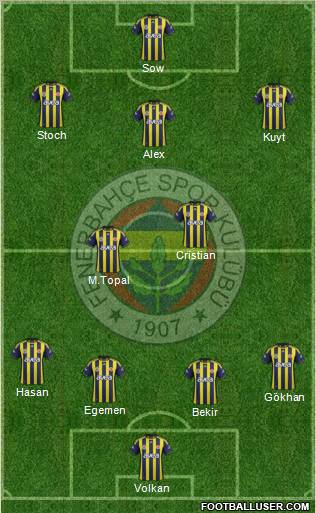 Fenerbahçe SK Formation 2012