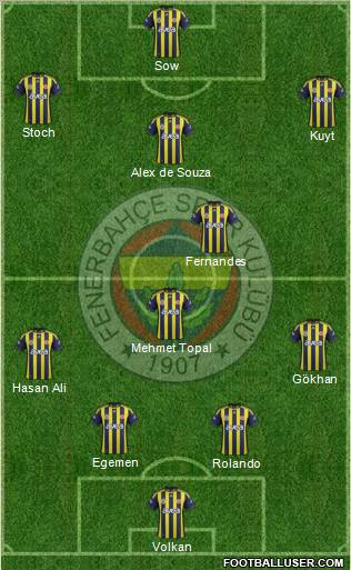 Fenerbahçe SK Formation 2012