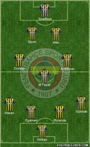 Fenerbahçe SK Formation 2012