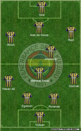 Fenerbahçe SK Formation 2012