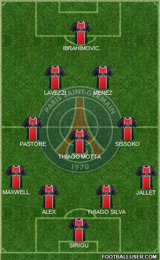 Paris Saint-Germain Formation 2012