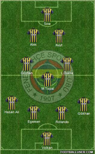 Fenerbahçe SK Formation 2012