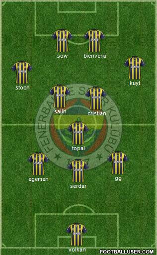 Fenerbahçe SK Formation 2012