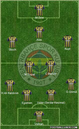 Fenerbahçe SK Formation 2012