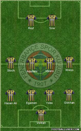Fenerbahçe SK Formation 2012