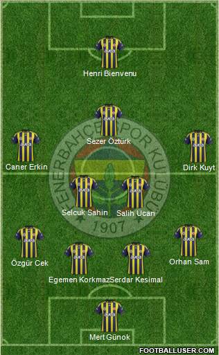 Fenerbahçe SK Formation 2012