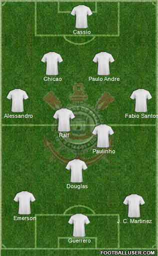 EC Corinthians 4-3-2-1 football formation