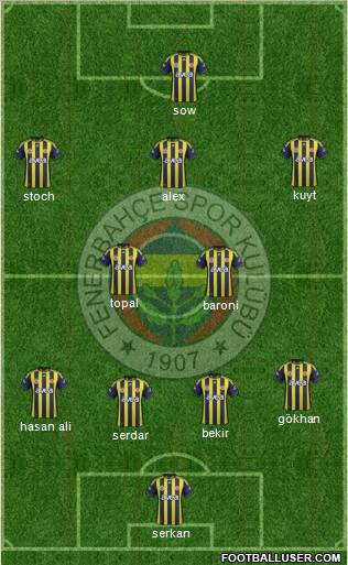 Fenerbahçe SK Formation 2012