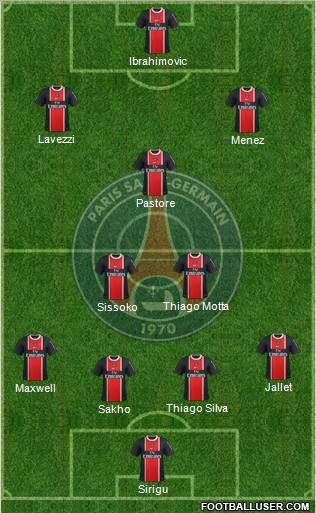 Paris Saint-Germain Formation 2012